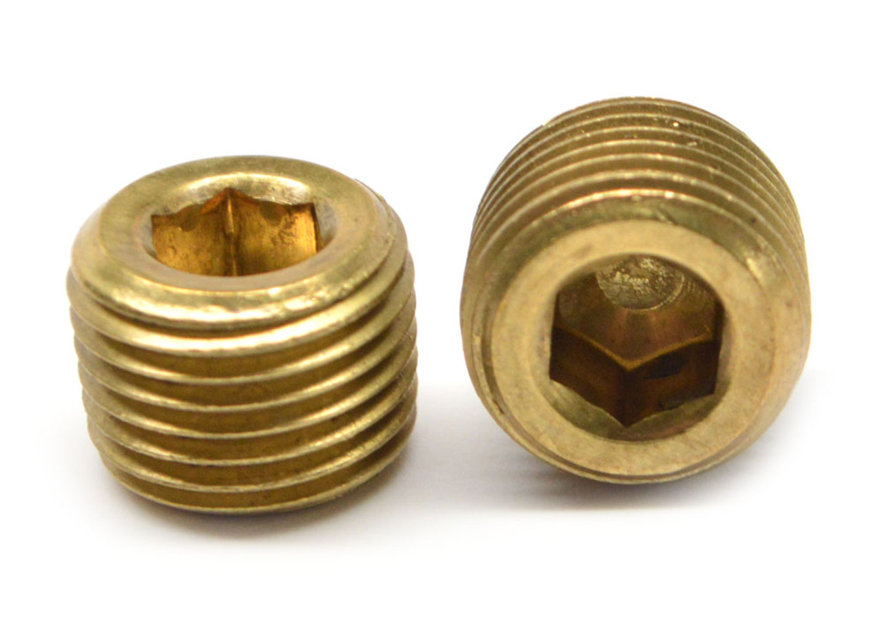 Picture of Brighton Best 230007 1/4"-18 Pipe Plugs Brass Dry-Seal 3/4" Taper (Usa)